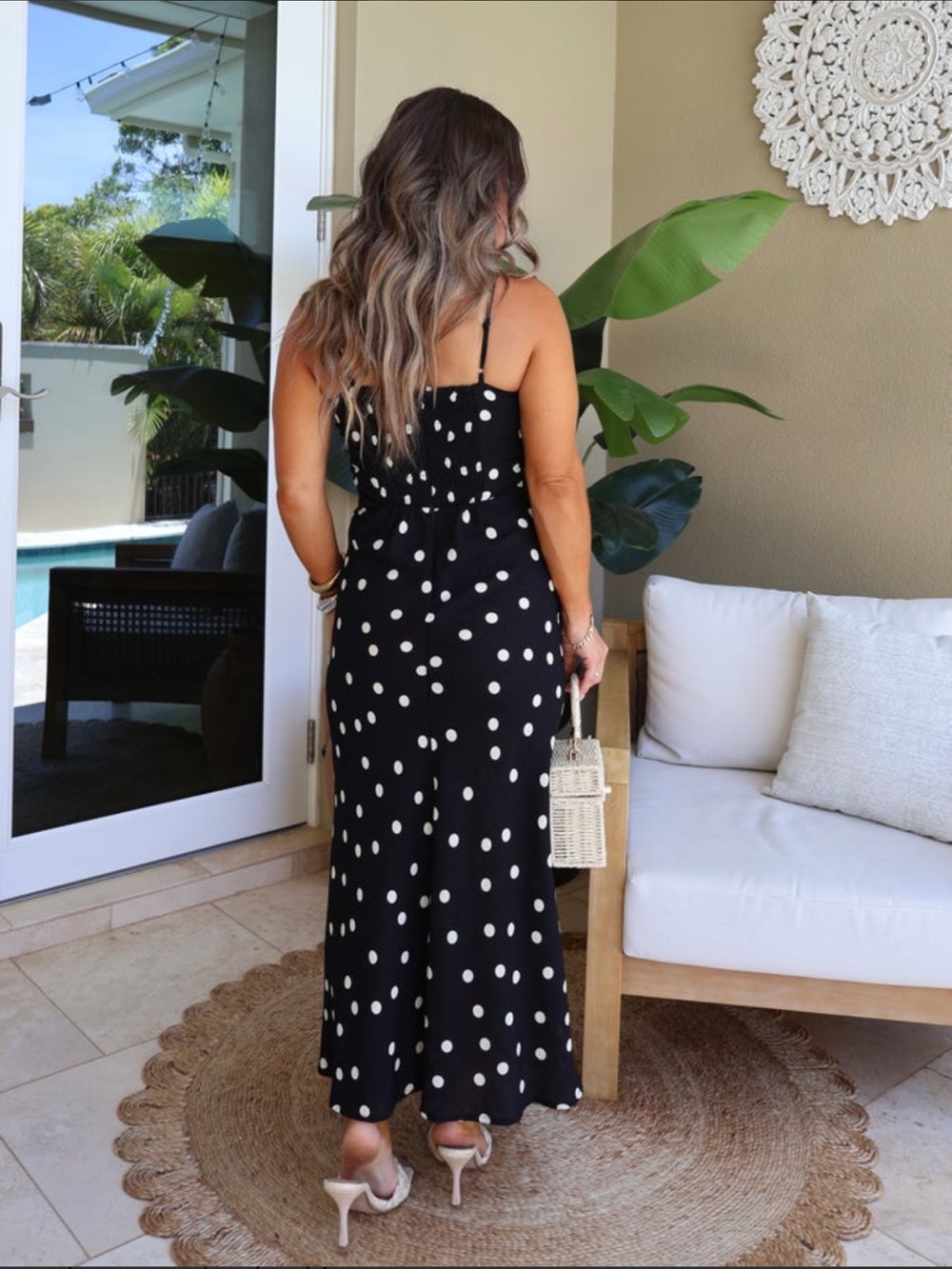 Dress Forum Black Polka Dot Midi Dress NWT - Picture 2 of 4